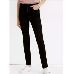 MADEWELL midi rise skinny jeans buttom fly